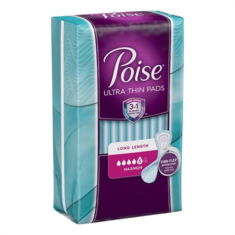 Poise Ultra Thin Incontinence Pads Maximum Absorbency Bladder