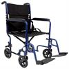 Karman Healthcare LT-2000 Lightweight Transporter Aluminum Wheelchair with Blue Frame