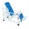 MJM International Tilt N Space Shower Commode Chair with Open Front Soft Seat and Double Drop Arm