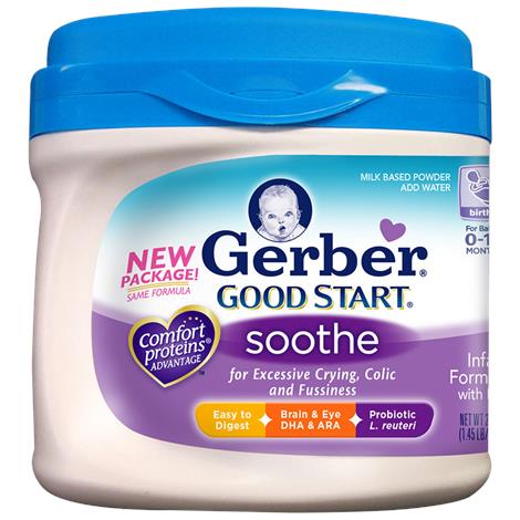 formula gerber start soothe infant nestle baby gentle milk colic fussiness packaging manufacturer based powder refer earn wishlist