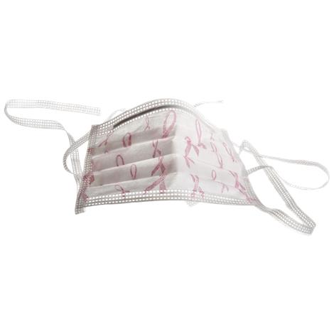 Medline Pink Ribbon Surgical Face Mask With Ties