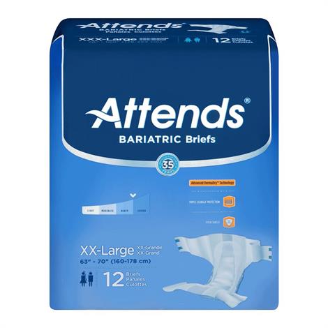 bariatric attends dermadry brief value pack briefs diapers fitted tab