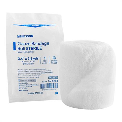 gauze bandage cotton roll sterile fluff mckesson bandages rolls manufacturer