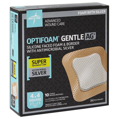 Buy Medline Optifoam Gentle Antimicrobial Silicone Face and Border Dressing