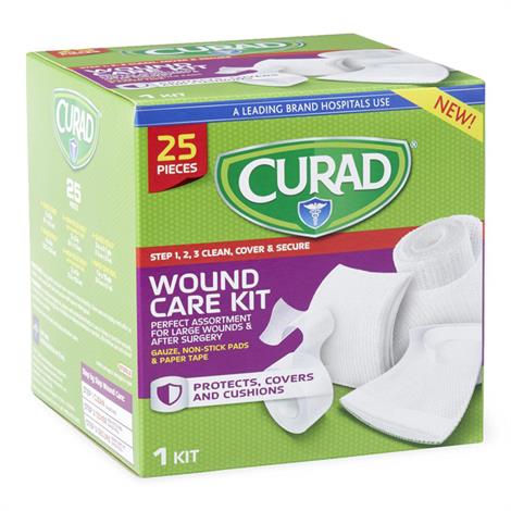 Medline Curad 25-Piece Wound Care Kit | Gauze