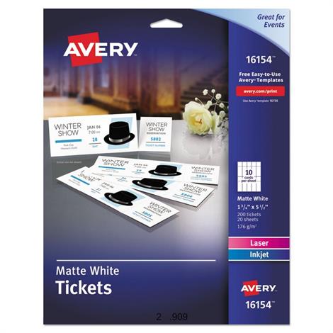 avery printable tickets with tear away stubs general office
