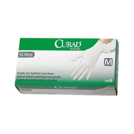 Medline Curad Powder-Free Stretch Synthetic 3G Vinyl Exam Gloves ...