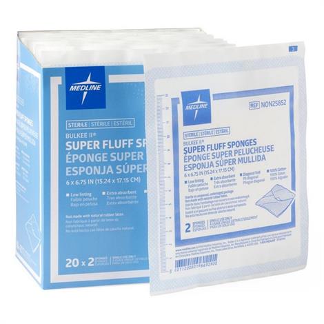 Medline Sterile Bulkee II Extra Absorbent Super Fluff Sponge | Gauze ...