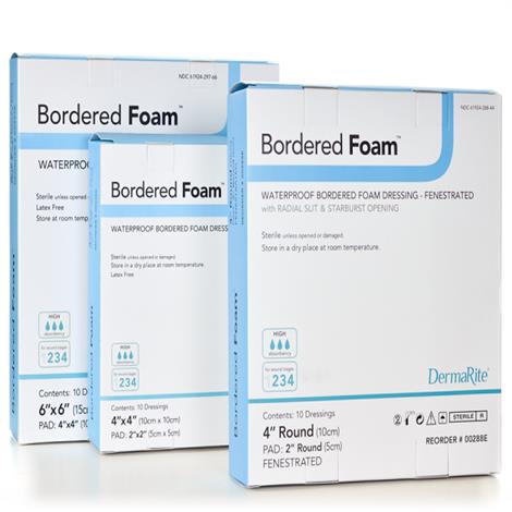 wound foam bordered waterproof dressing dermarite dressings