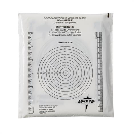 medline wound measuring guide with bullseye ruler wound preps