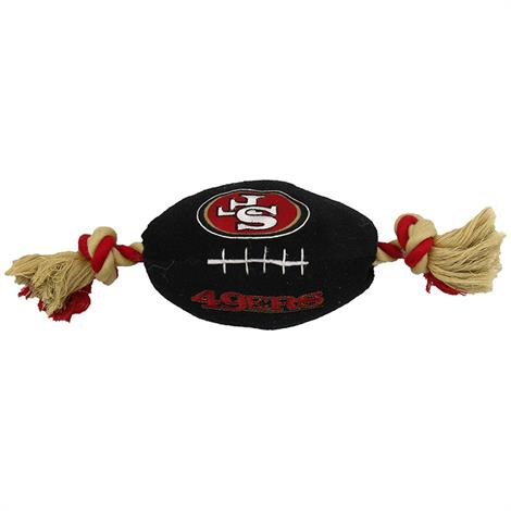 Pets First San Francisco 49ers Plush Rope Football Toy | Pet Toys