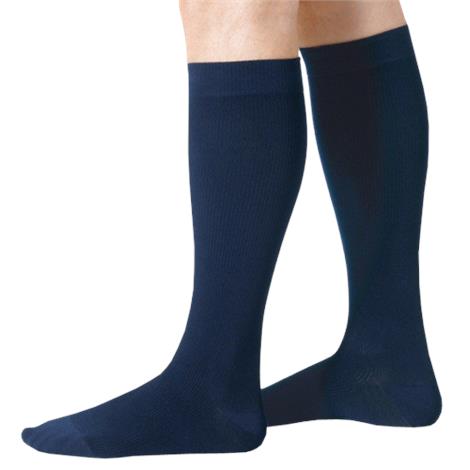 Juzo Dynamic Cotton Ribbed Closed Toe Knee High Compression Socks For Men