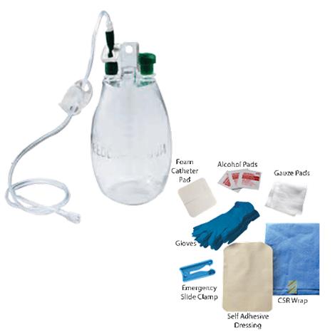 ASEPT Pleural Drainage System - With 600mL Evacuated Drainage Bottle