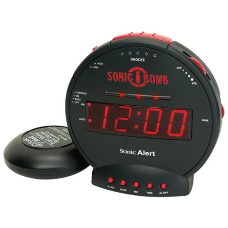 sonic bomb alarm clock 24 hour