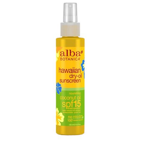 spf alba botanica hawaiian coconut dry oil protection lotion sun