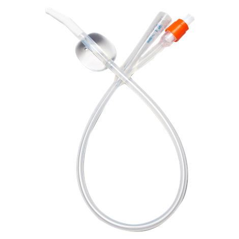 Medline Two-Way 100% Select Silicone Coude Tip Foley Catheter - 10cc ...