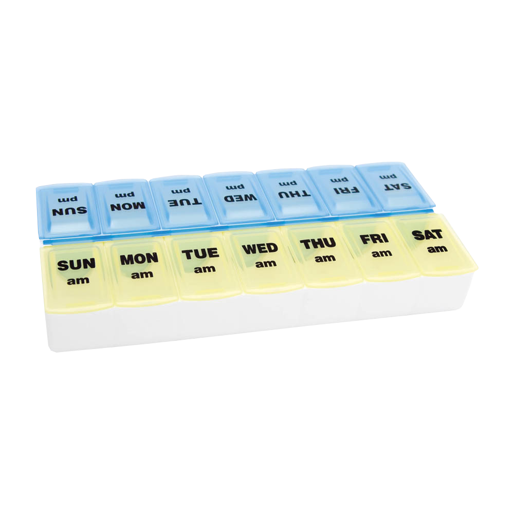 Apex Twice A Day Weekly Pill Organizer by CAREX HEALTH BRANDS Health