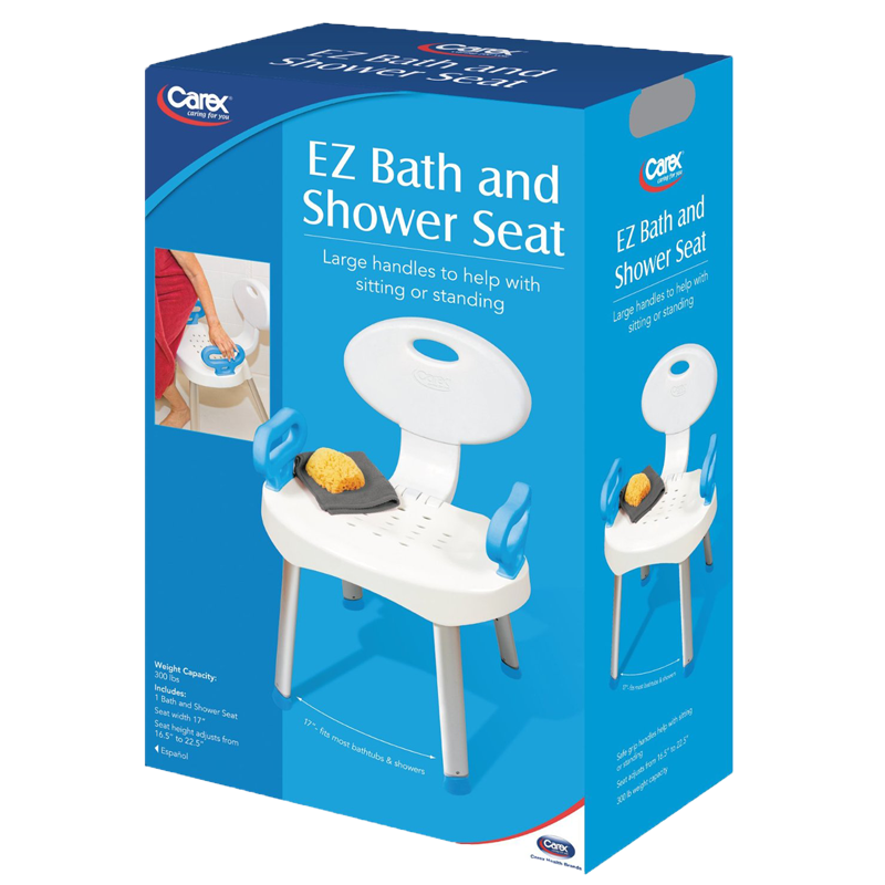 Carex EZ Bath and Shower Chair with Handles by CAREX HEALTH BRANDS