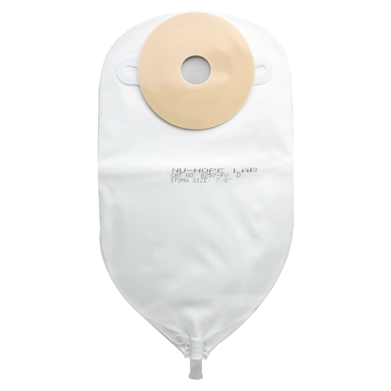 NuHope Round PostOperative Adult Urinary Pouch with Flutter Valve by