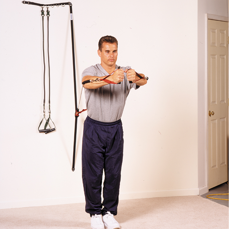 workout band wall mount